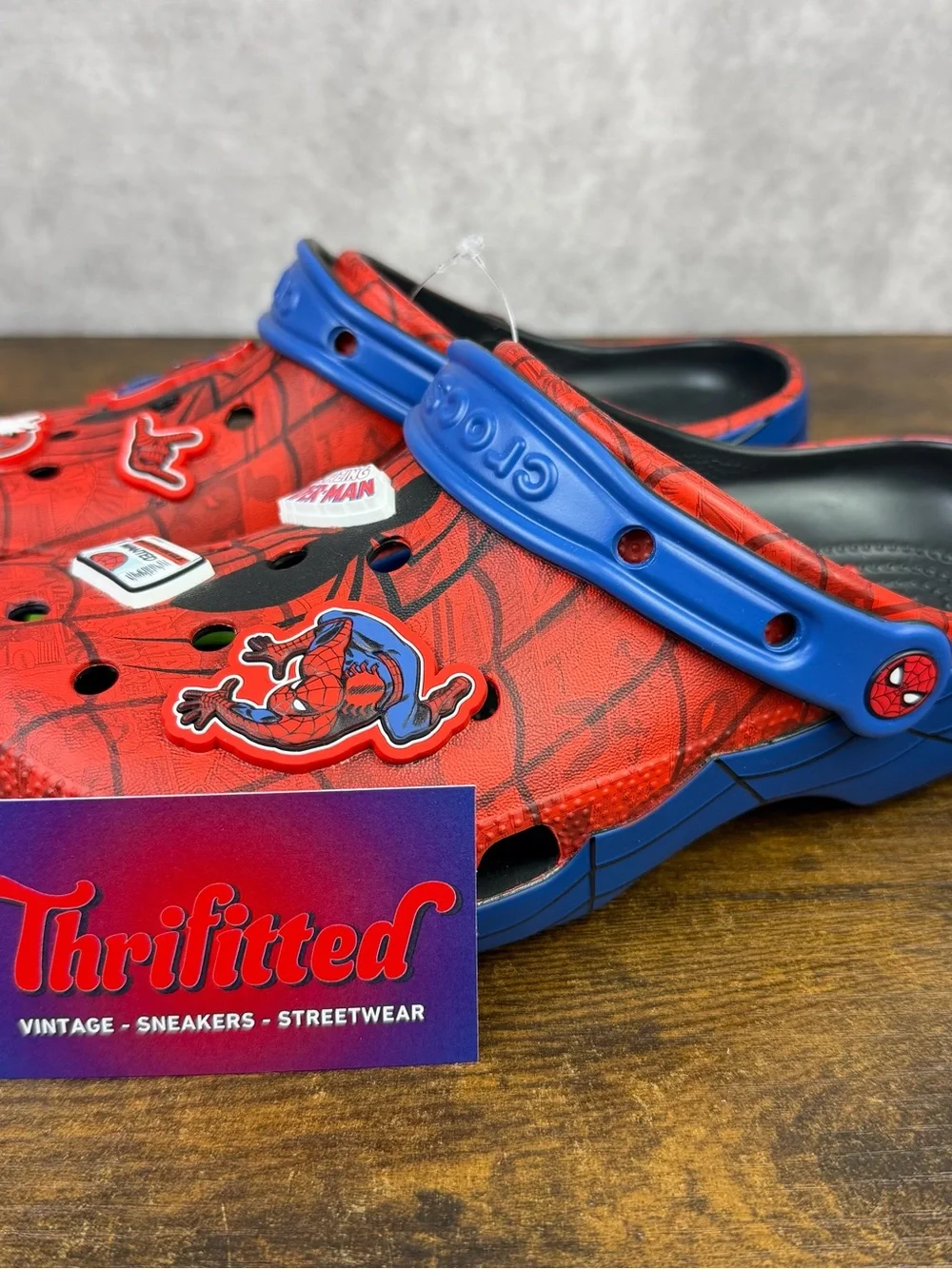 NEW Crocs Classic Clog Marvel Spider-Man Size 6J Kid’s 211409-90H Slip-On Shoes